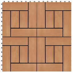 Vidaxl Talne plošče 11 kosov WPC 30x30 cm 1 m² barva tikovine