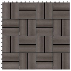 Vidaxl Talne plošče 11 kosov WPC 30x30 cm 1 m² rjave