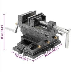 Vidaxl Ročni prečni primež za vrtalni stroj 70 mm