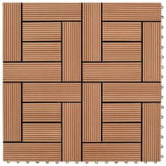 Vidaxl 11 kosov 30 x 30 cm rjavih zunanjih ploščic WPC 1 m²