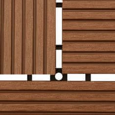 Vidaxl 11 kosov 30 x 30 cm rjavih zunanjih ploščic WPC 1 m²