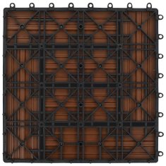 Vidaxl Talne plošče 22 kosov 30x30 cm 2 m² WPC rjave