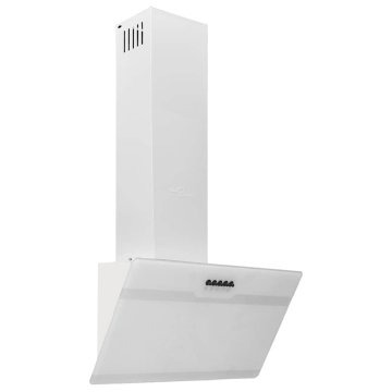 Vidaxl Kuhinjska napa 60 cm jeklo in kaljeno steklo bela
