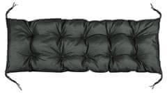 AIO FACTORY Vrtna blazina 100x50 cm za klop, gugalnico, paleto, vodoodporna, črna