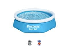 Bestway Bestway Bazen z napihljivim robom Fast Set s črpalko | 244 x 61 cm