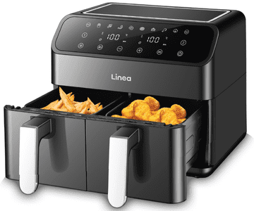 Linea LAFD-0639 dvojni cvrtnik na vroči zrak, 8 l