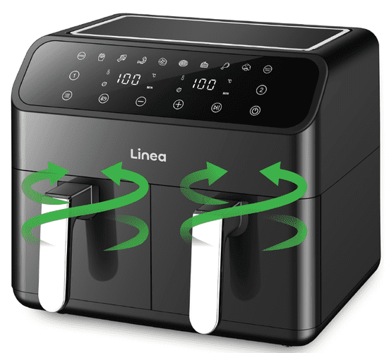  Linea LAFD-0639 dvojni cvrtnik na vroči zrak, 8 l