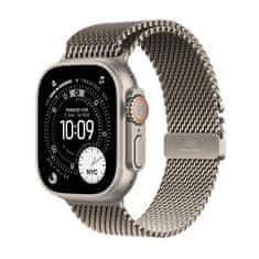 Apple Watch Ultra 3 pametna ura, GPS + Cellular, 49mm, bež, Milanese Loop pašček, bež - L