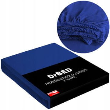 shumee Rjuha z elastiko 90 x 200 Jersey, zračna, TRPEŽNA BARVA, modra, PL