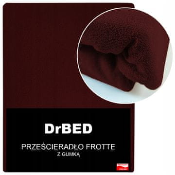 shumee Rjuha z elastiko 90 x 200, frotirna, BREZ LUŠČK, bordo, PL