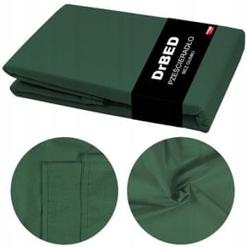 shumee Rjuha z elastiko BOMBAŽ 220x200 cm Trpežna barva STEKLENIČNO ZELENA