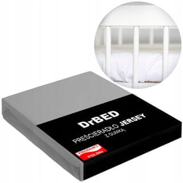 shumee Rjuha za otroško posteljico 60 x 120, Jersey, ZRAČNA, siva, polirana