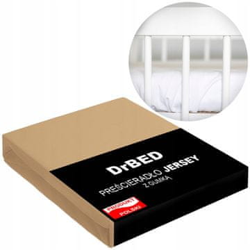 shumee Rjuha za otroško posteljico iz džersija 60x120 z elastiko, zračna, mehka, polirana