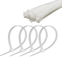 shumee Kabelske vezice 4,8 mm/35 cm bele Cabletech 50 kosov.