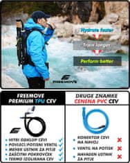 FREEMOVE 2L hidracijski meh za vodo - zelen, termo izolirana cev s priključkom quick-connect, velika polnilna odprtina, ergonomski ročaj, brez vonja BPA, premium TPU material, mehek ustnik, 2 čistilni tableti