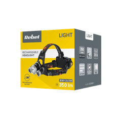 shumee Polnilna naglavna svetilka 10W LED Rebel visoke moči