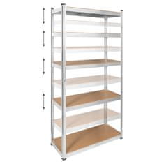 shumee Kovinski regal Rebel 2 v 1, 5 polic, garaža, 180x90x40 cm, 750 kg