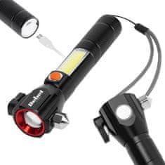 shumee Rebel taktična LED svetilka kladivo nož baterija za polnjenje