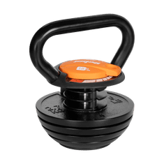 shumee Kettlebell litoželezna žoga z avtomatsko nastavljivo težo 18 kg REBEL ACTIVE