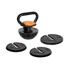 shumee Kettlebell litoželezna žoga z avtomatsko nastavljivo težo 18 kg REBEL ACTIVE