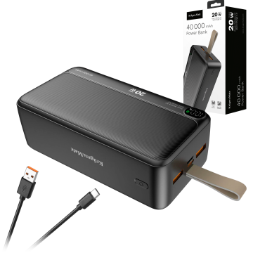 shumee Powerbank 40000mAh 20W QC PD USB-C KrugerMatz