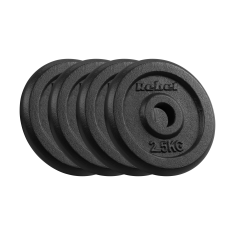shumee Set uteži iz litega železa 4x2,5kg 10kg luknja 31mm klasična plošča REBEL