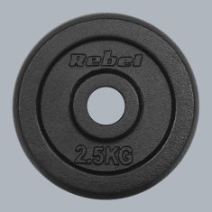 shumee Set uteži iz litega železa 4x2,5kg 10kg luknja 31mm klasična plošča REBEL