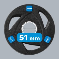 Rebel Komplet olimpijskih uteži iz litega železa, 4 x 2,5 kg, 10 kg, 51 mm plošče