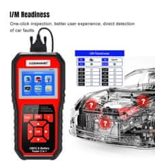 shumee Diagnostični merilnik OBD2 skener tester baterij Konnwei KW870