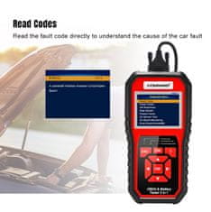 shumee Diagnostični merilnik OBD2 skener tester baterij Konnwei KW870