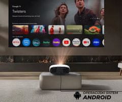 Byintek VEVSHAO A22 prenosni LED projektor, Android, Dual WIFI, Bluetooth, STEREO zvočniki, daljinec
