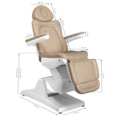 Eprim Električni kozmetični stol Azzurro 870, 3 motorji, cappuccino
