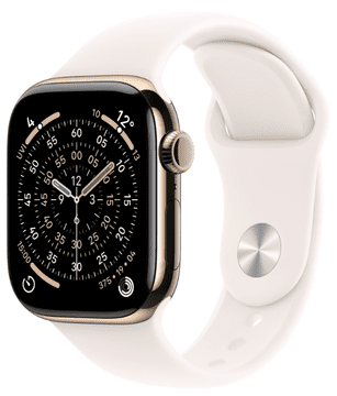 Apple Watch Series 11 pametna ura, GPS + Cellular, 42mm + pašček M/L, Gold Titanium (MF8X4WF/A)
