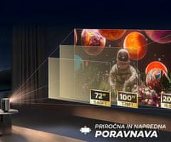 Byintek UFO P70X prenosni 3D LED DLP projektor, Android, Dual WIFI, Bluetooth, 2GB+32GB, daljinec, črn
