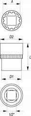 shumee NASADKA SPLINE 1/2'' 20 MM KR. YATO