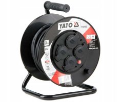 shumee YATO GRADBENI PODALJŠEK 20M NA BOBNU 4 VTIČNICE 3X1,5MM YT-81052