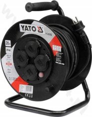 shumee YATO GRADBENI PODALJŠEK 20M NA BOBNU 4 VTIČNICE 3X1,5MM YT-81052