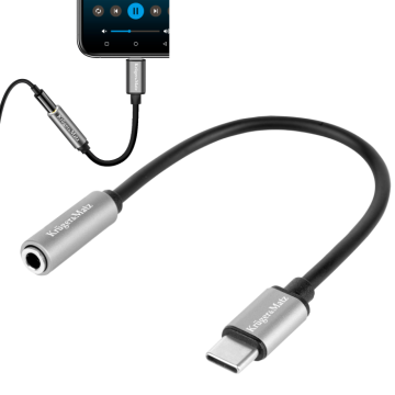 shumee USB-C na MINI JACK 3,5 mm AUX adapter 17,5 cm Kruger&Matz