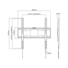 shumee TV stenski nosilec 32"-55" Cabletech 50kg vijaki vključeni