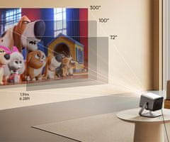 Byintek UFO R90 MAX prenosni LED DLP projektor, GoogleTV, Dual WIFI, Bluetooth + dodatki