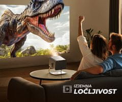 Byintek UFO R90 MAX prenosni LED DLP projektor, GoogleTV, Dual WIFI, Bluetooth + dodatki
