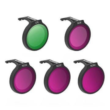 Sunnylife Komplet petih filtrov SUNNYLIFE za DJI Neo CPL+ND8+ND16+ND32+ND64