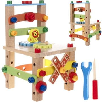 Kruzzel Leseni stol za sestavljanje - DIY igrača