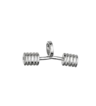 Evolution Group Sodoben srebrn obesek Dumbbell 64073