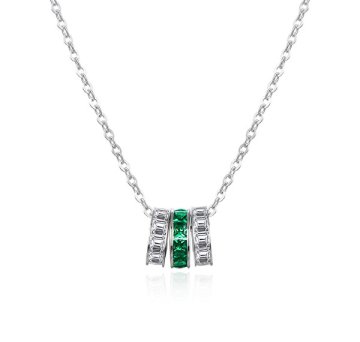 Elegantna srebrna ogrlica s cirkoni AGT-N039WGR