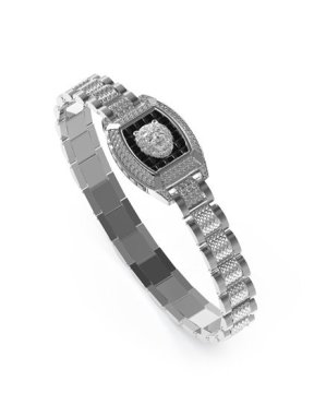 Guess Elegantna jeklena zapestnica Levji kralj JUMB05000JWSTT/U