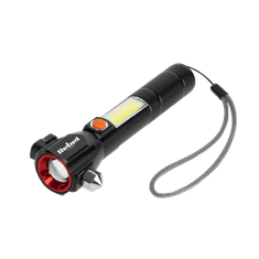shumee Taktična LED svetilka Powerful ZOOM USB 200m Hammer Knife Magnet Rebel