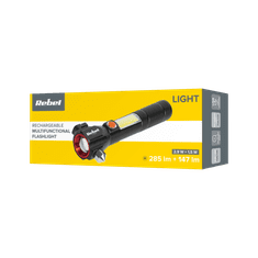 shumee Taktična LED svetilka Powerful ZOOM USB 200m Hammer Knife Magnet Rebel