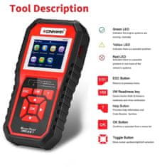 shumee Tester diagnostičnega skenerja Konnwei KW850 OBD2