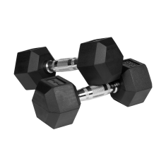 Rebel Litoželezne gumirane uteži HEX 2x6kg šesterokotni komplet 12kg SOLID